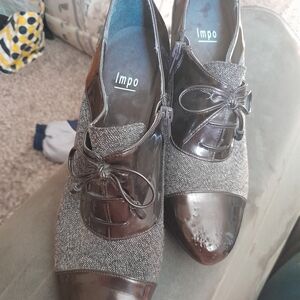 Impo Black and Gray Heeled Shoes